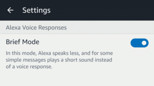 Alexa Brief Mode 