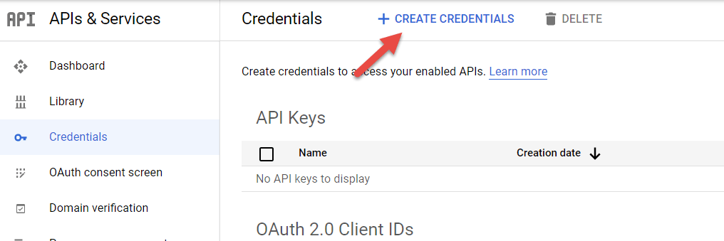 create credentials 