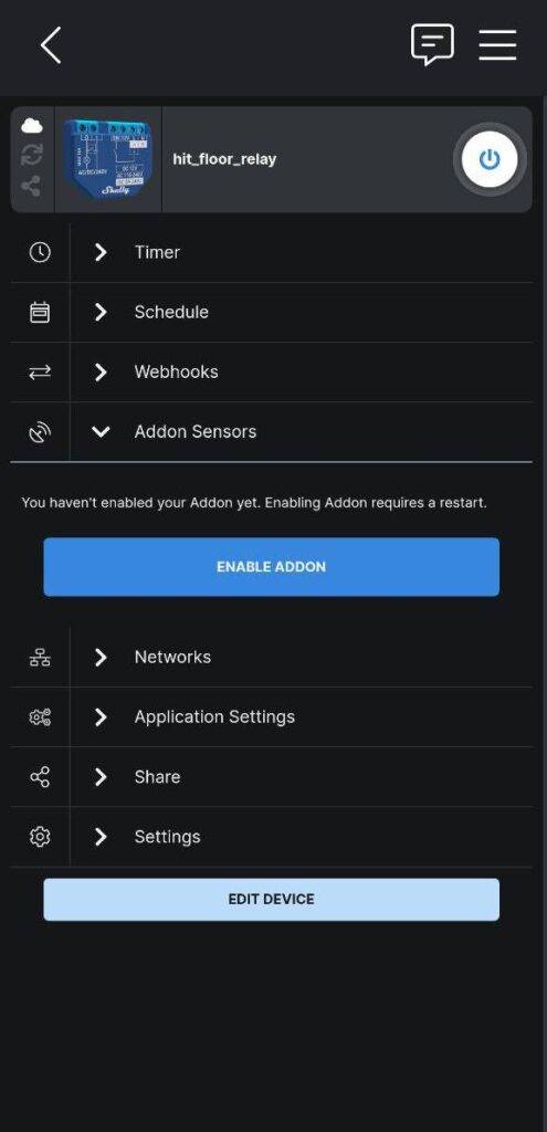 enable addon 