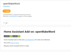 install openWakeWord 